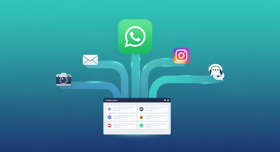 WhatsApp chat inside CRM dashboard